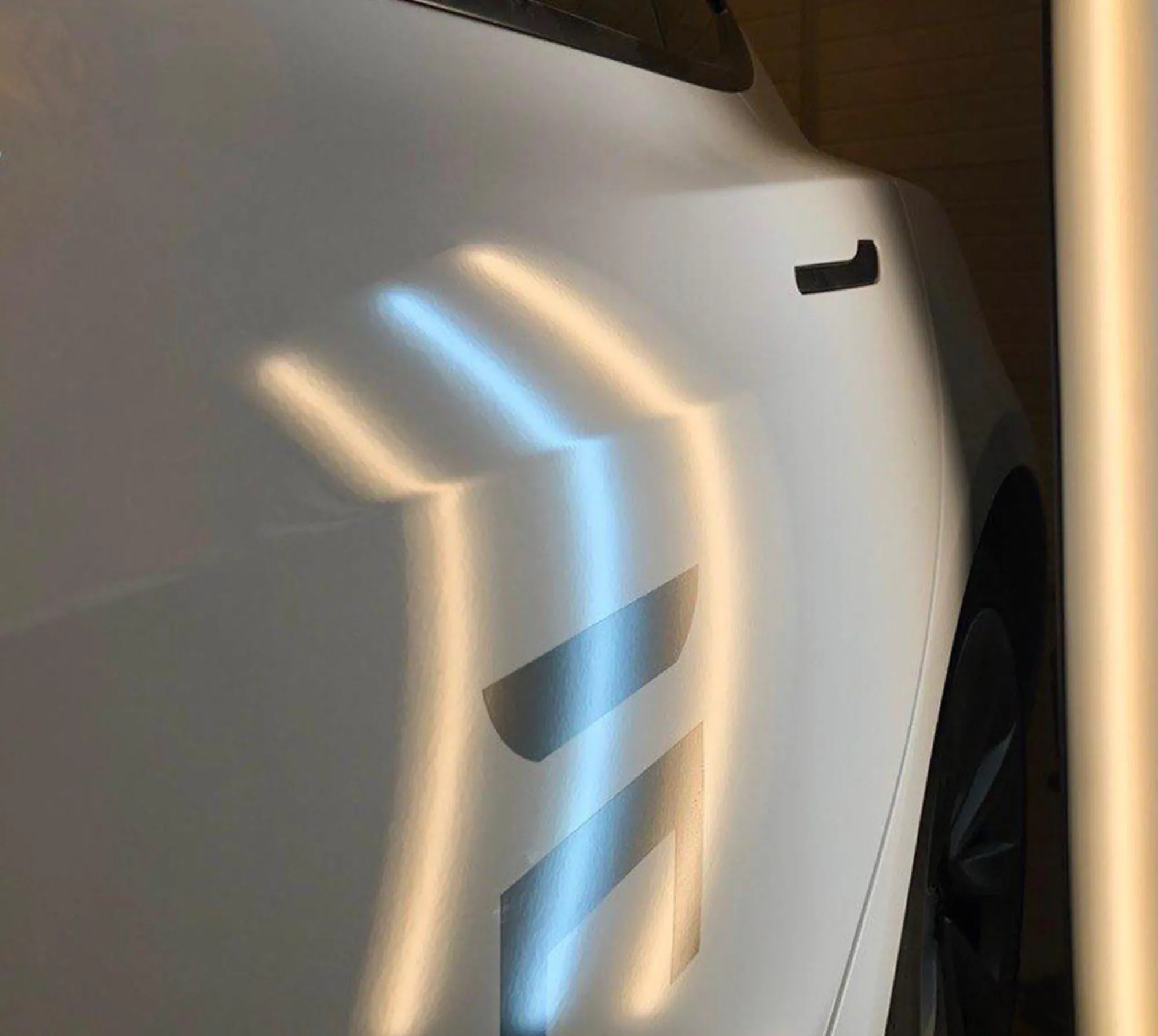 Door after dent restoration